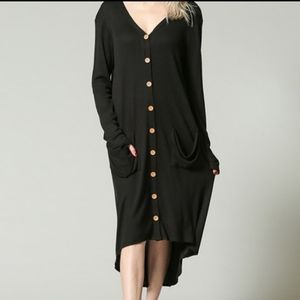 Blue Heaven Black Cardigan Dress